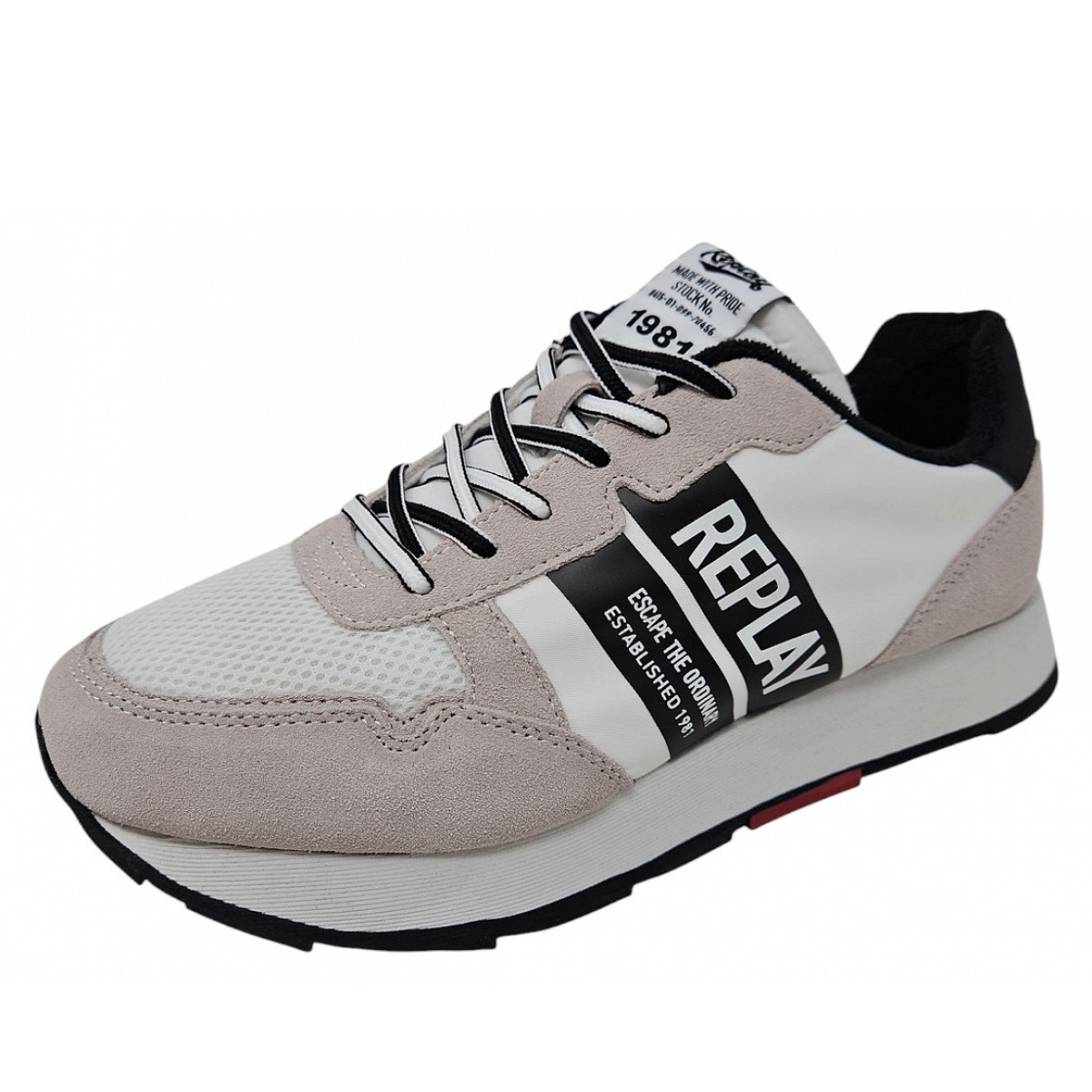 REPLAY Artur Stripes Sneaker Weiß