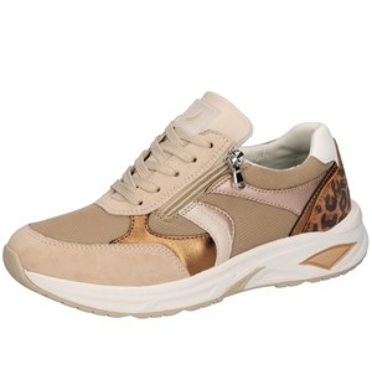 Waldläufer H-Jill Weite H sportlicher Schnürer Beige