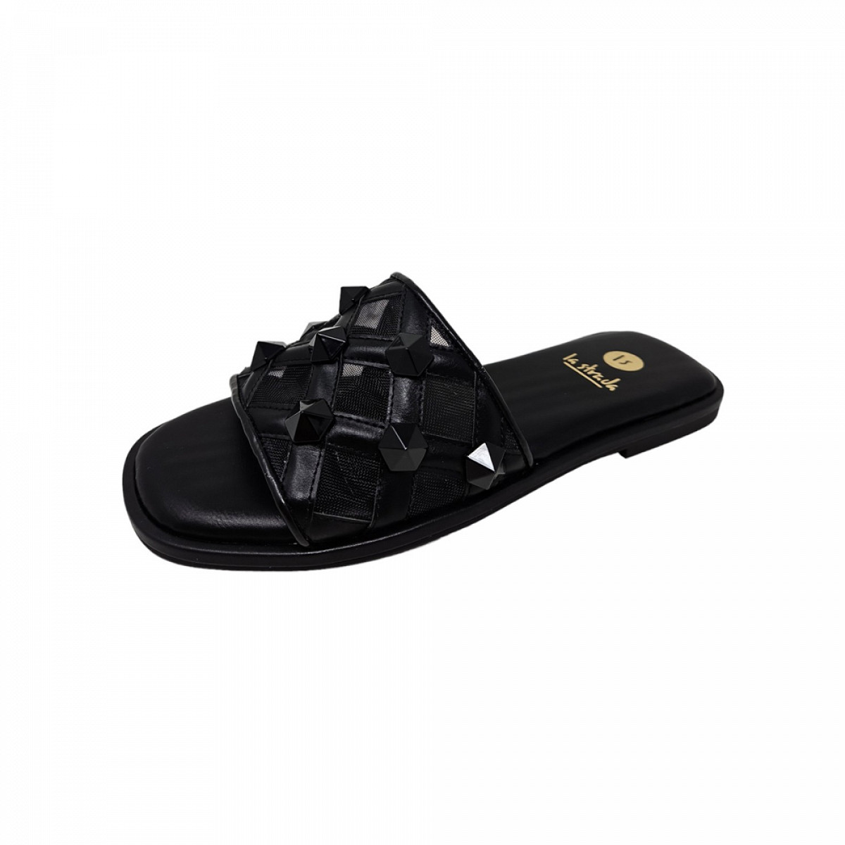 La Strada Pantolette Schwarz