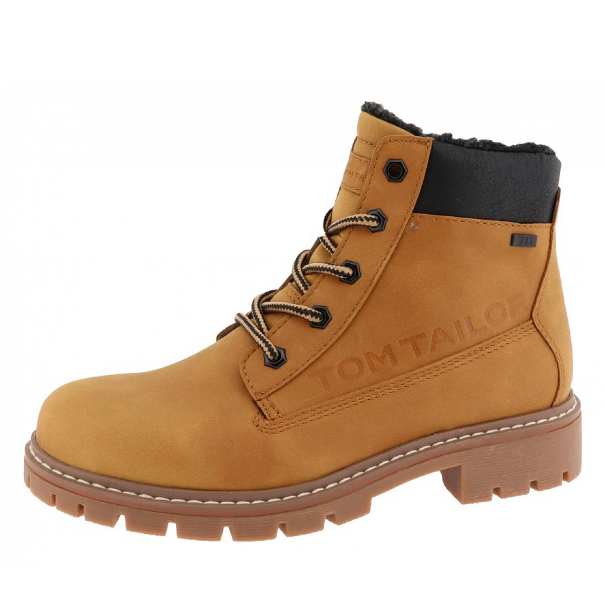 Tom Tailor Schnürstiefel Beige