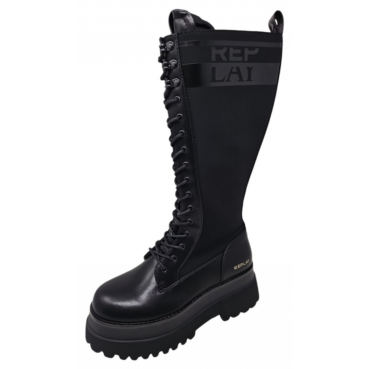 REPLAY Amy High Double Schnürstiefel Schwarz