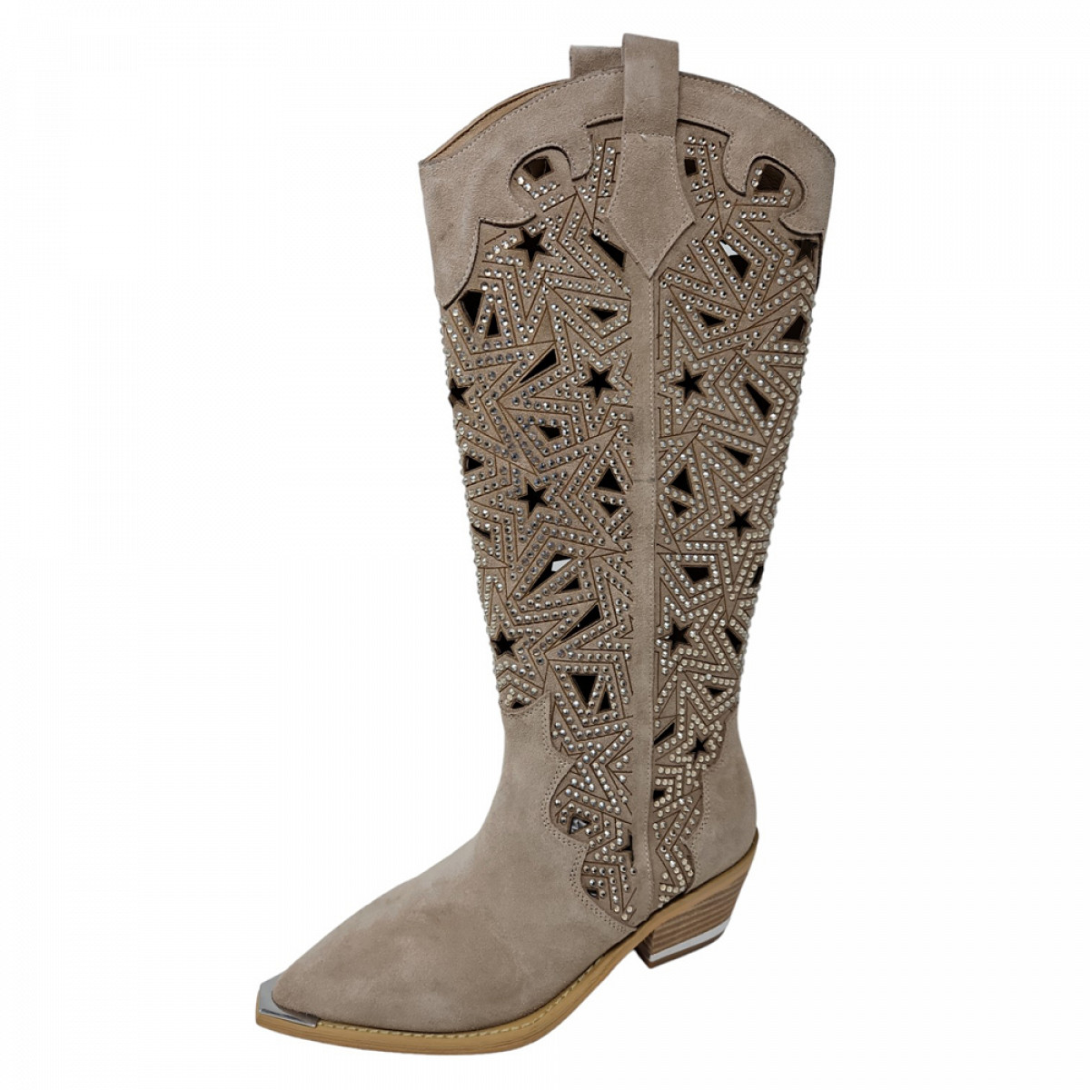 Alma En Pena Schaftstiefel  Beige