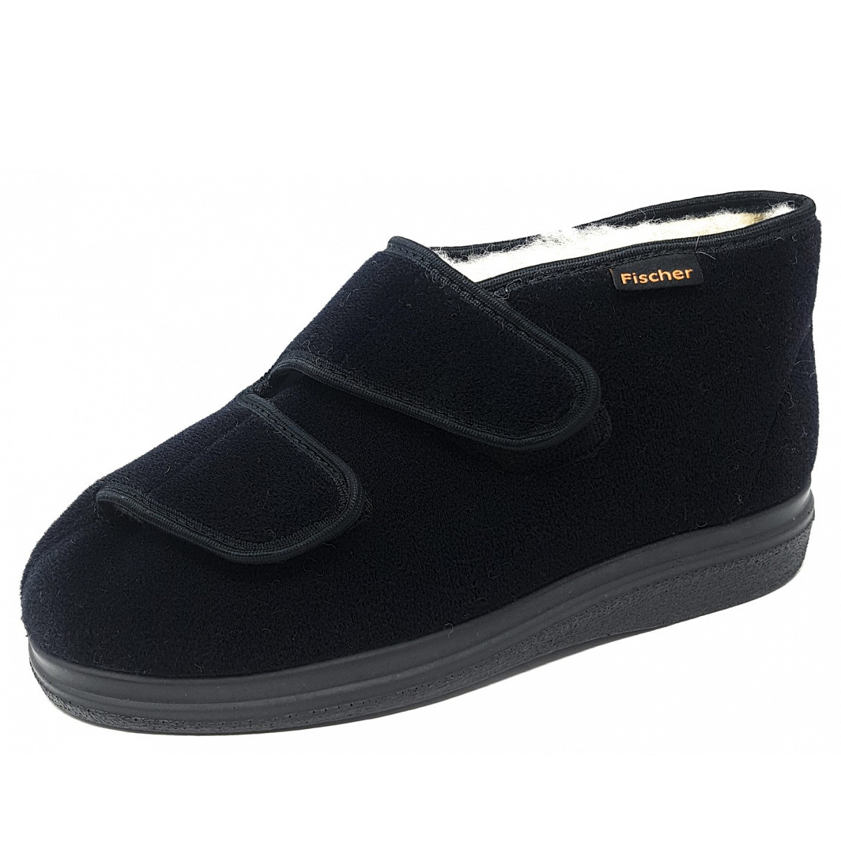 Fischer Markenschuhe Diabetiker Schuh Klettschuh Schwarz