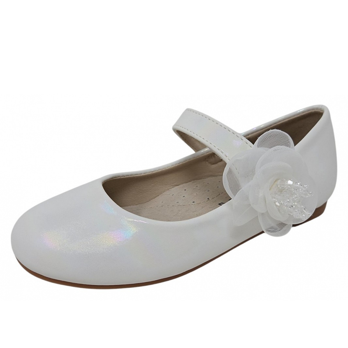 Jela Jela Kommunion Spangenballerina Weiß