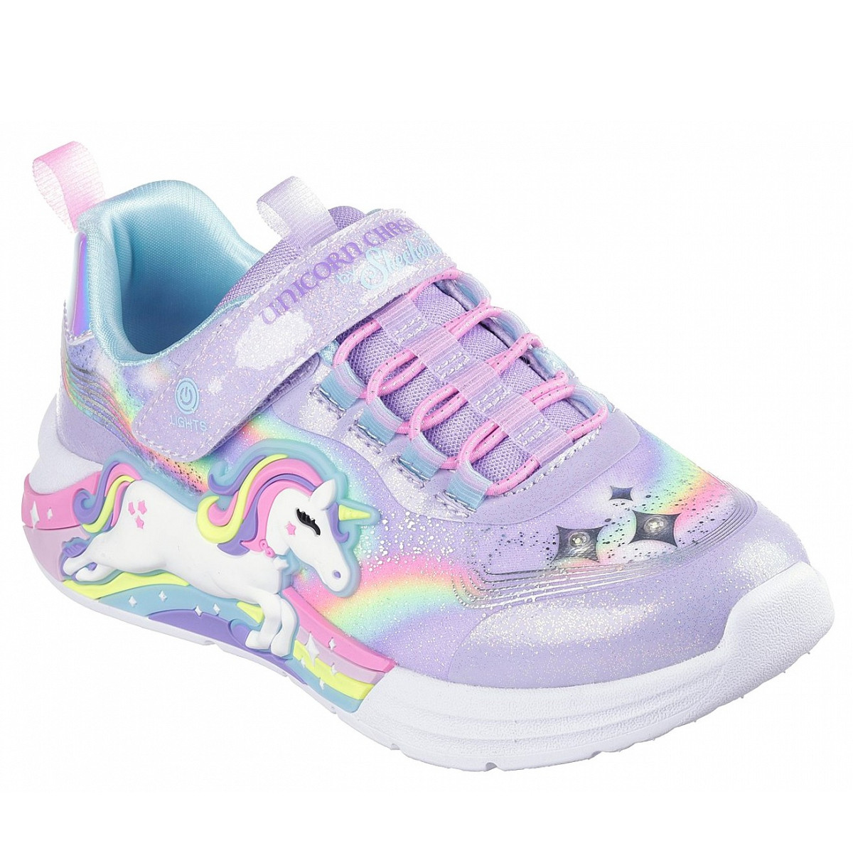 Skechers S Lights Unicorn Chaser Sneaker Lila
