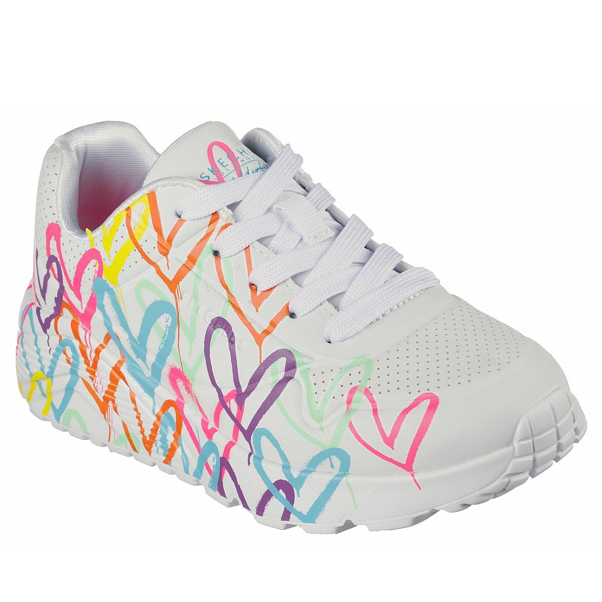 Skechers Uno Lite Spread The Love Sneaker Weiß