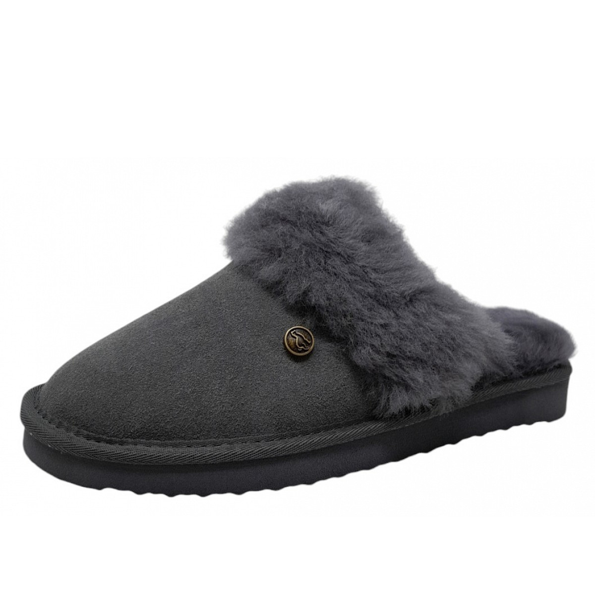 Alpacas Hausschuh Grau