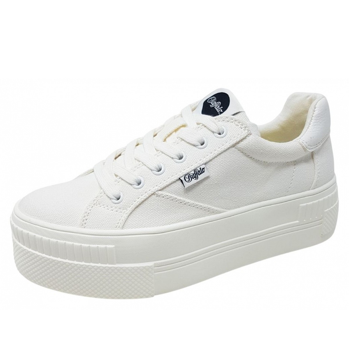 Buffalo Leinenschuh Weiß