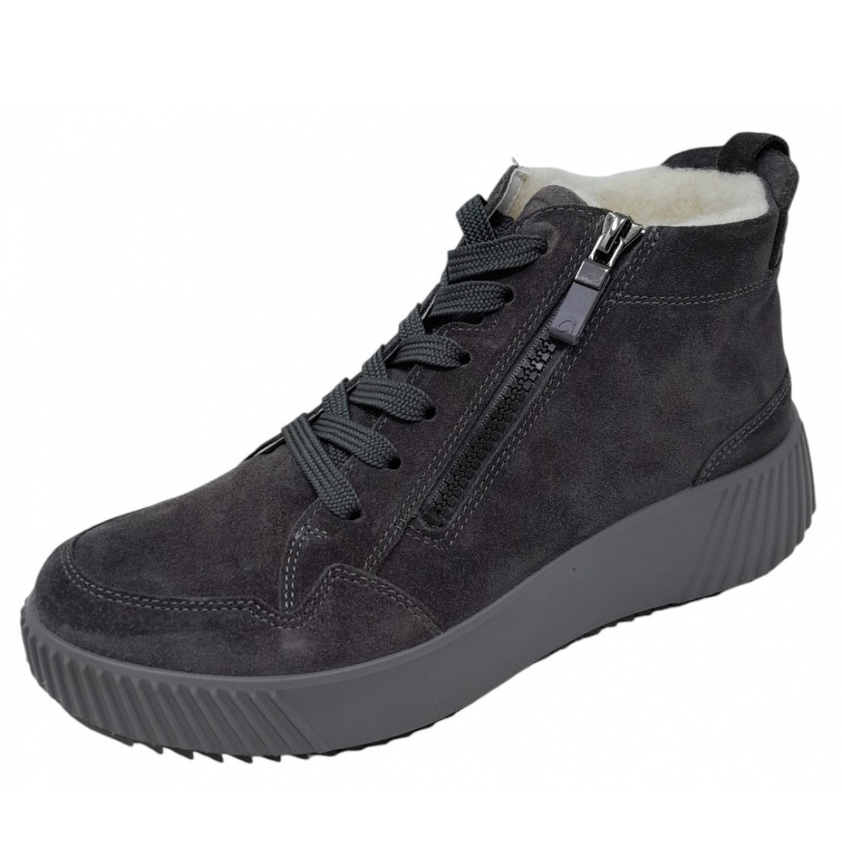 Ara Weite H Schnürstiefel Grau