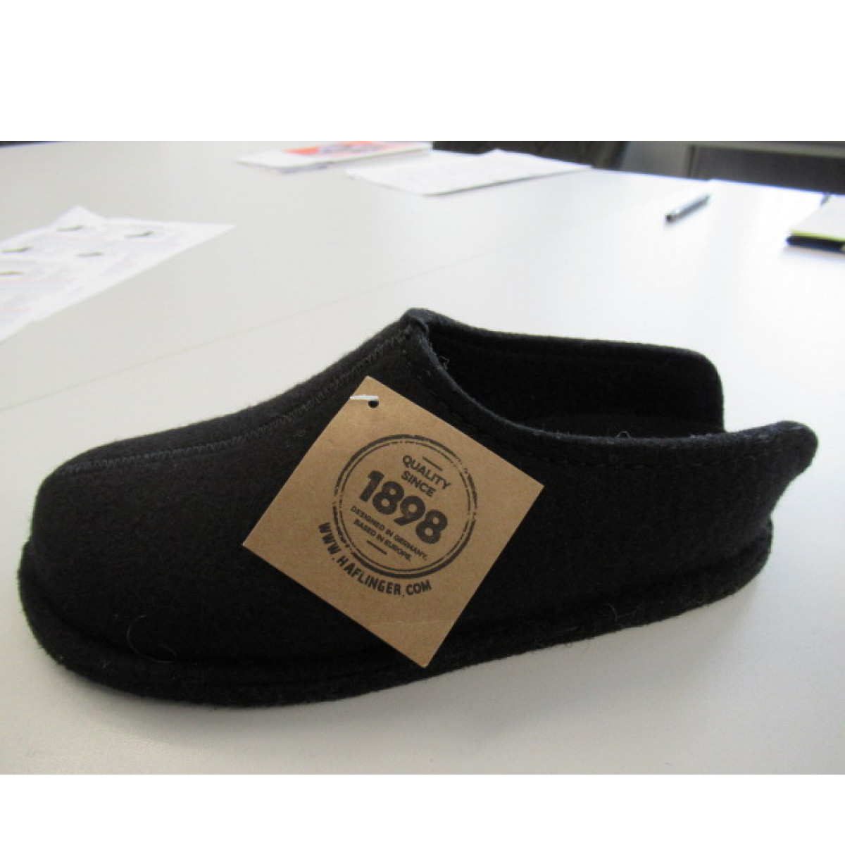 Haflinger Flair Smily Hausschuh Schwarz